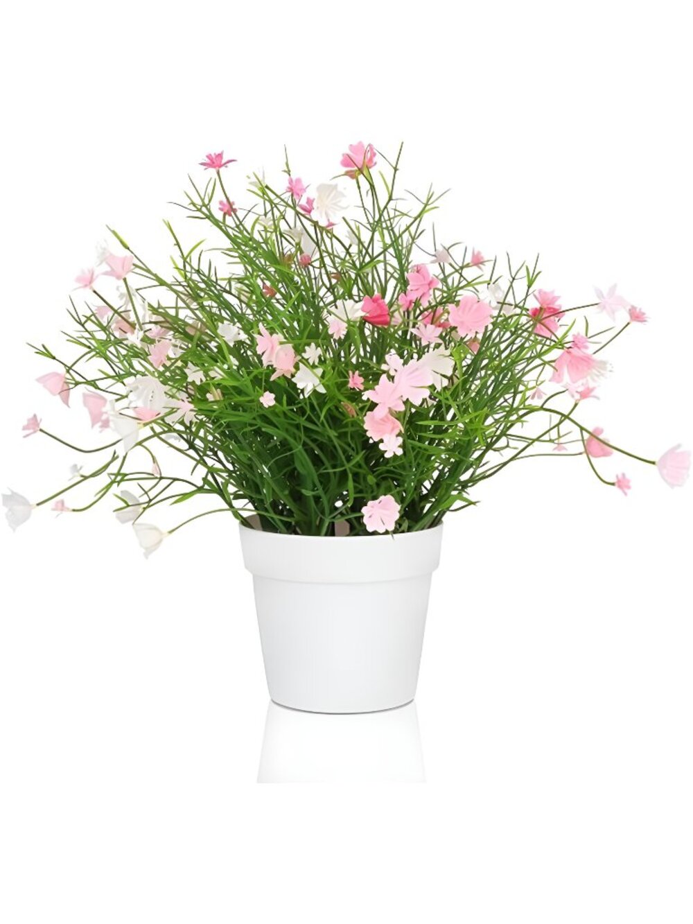 Artificial Babys Breath Potted Fake Plants with Flowers Faux Plants Indoor for
